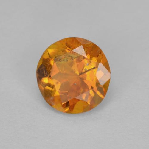 Clinohumita Laranja Médio Natural 0,63ct, Corte Redondo, SI