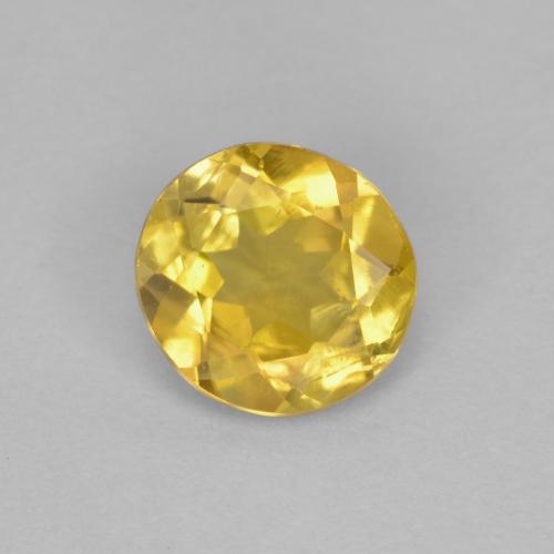 Clinohumita amarelo natural 0,57ct, corte redondo, VS-SI