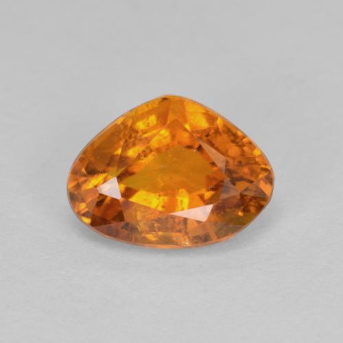 Clinohumita laranja natural 1,59ct, formato de pêra, VS-SI