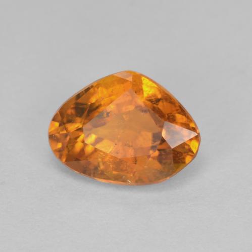 Clinohumita laranja natural 1,59ct, formato de pêra, VS-SI