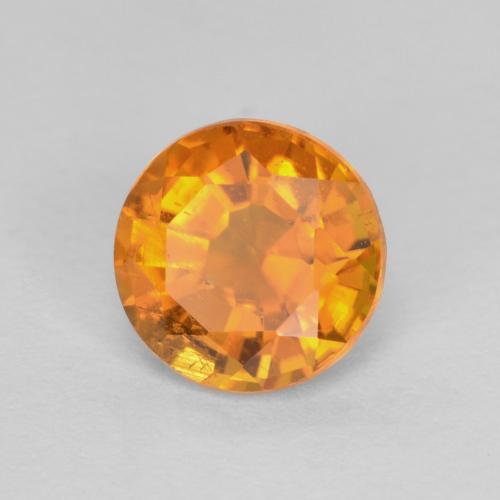 Clinohumita Laranja Médio Natural 0.91ct, Corte Redondo, SI