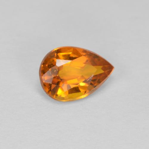 Clinohumita Laranja Profundo Natural 0,80ct, Formato de pêra, VS-SI