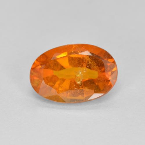 Clinohumita laranja natural 1,19ct, corte oval, SI-I1