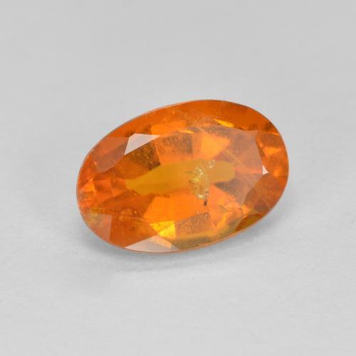 Clinohumita laranja natural 1,19ct, corte oval, SI-I1