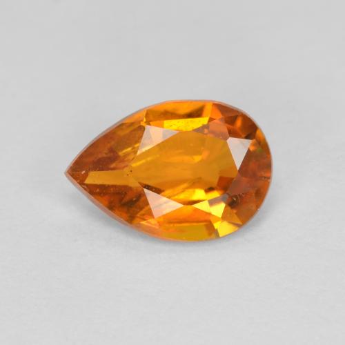 Clinohumita laranja natural 0,96ct, formato de pêra, SI
