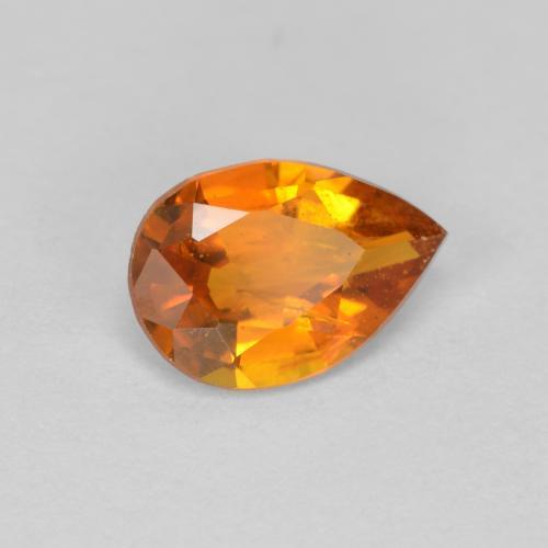 Clinohumita laranja natural 0,96ct, formato de pêra, SI