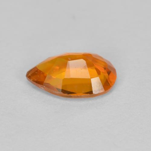 Clinohumita laranja natural 0,96ct, formato de pêra, SI