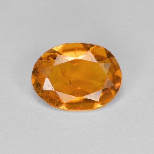 Clinohumita damasco laranja Natural 1.20ct, Corte Oval, SI