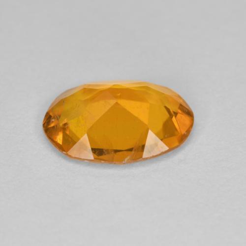 Clinohumita laranja natural 1,33ct, corte oval, SI