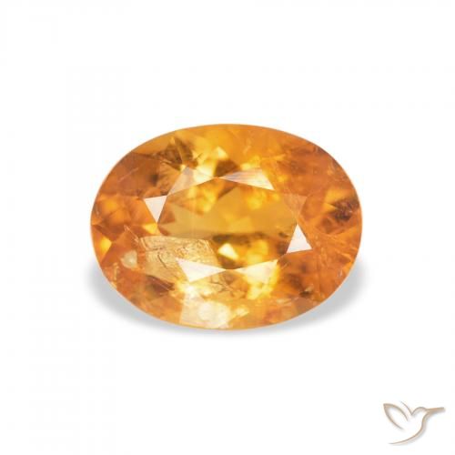 1.26ct Natural Laranja Médio Clinohumita, oval, SI-I1