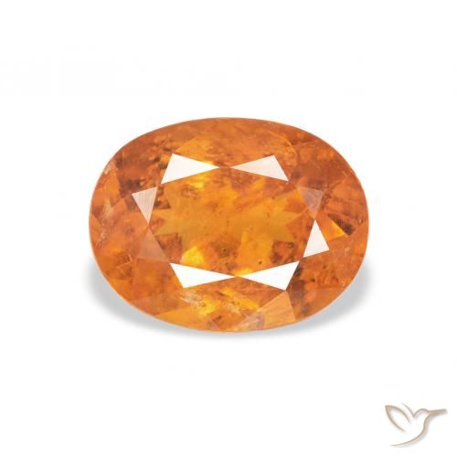 1.90ct Natural laranja avermelhado Clinohumita, oval, SI-I1