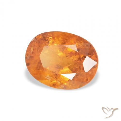 Clinohumita laranja avermelhado Natural 1.90ct, oval, SI-I1