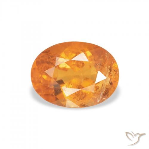 1.29ct Natural Laranja brilhante Clinohumita, oval, SI-I1