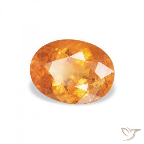 Clinohumita Laranja brilhante Natural 1.29ct, oval, SI-I1