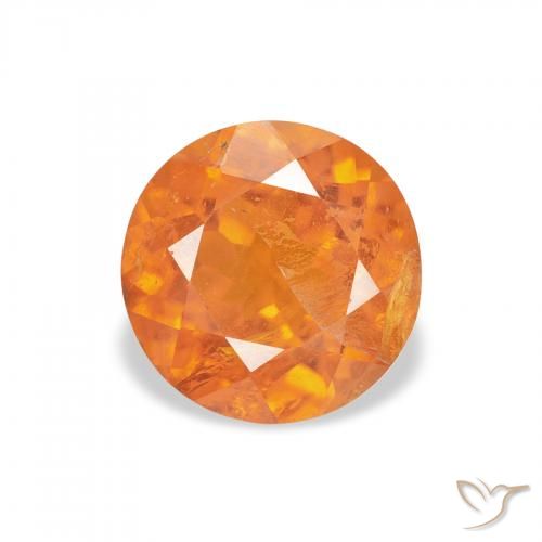 1.62ct Natural Laranja brilhante Clinohumita, Redondo, SI-I1