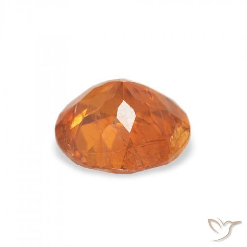 Clinohumita Laranja brilhante Natural 1.62ct, Redondo, SI-I1