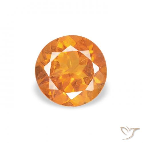 0.44ct Natural Laranja Médio Clinohumita, Redondo, SI-I1