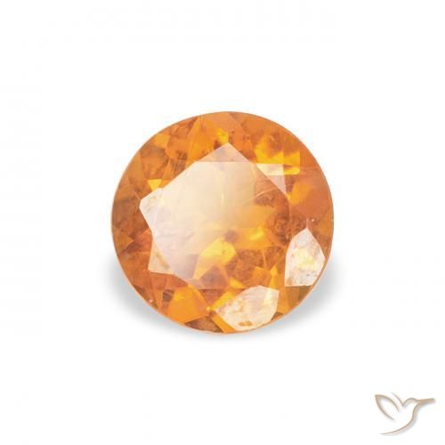 Clinohumita Laranja Médio Natural 0.44ct, Redondo, SI-I1