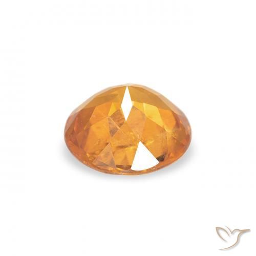 Clinohumita Laranja Médio Natural 0.44ct, Redondo, SI-I1