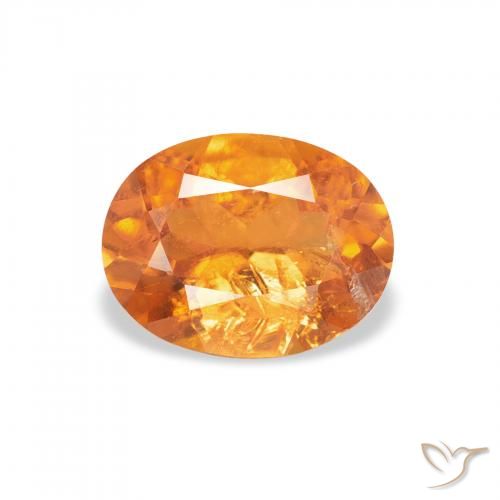 1.29ct Natural Laranja Médio Clinohumita, oval, SI-I1