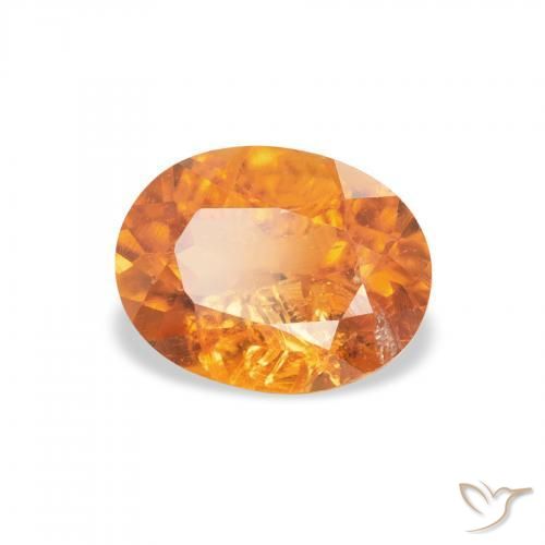 Clinohumita Laranja Médio Natural 1.29ct, oval, SI-I1