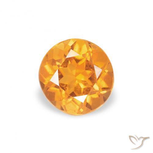 0.28ct Natural Laranja Médio Clinohumita, Redondo, VS-SI