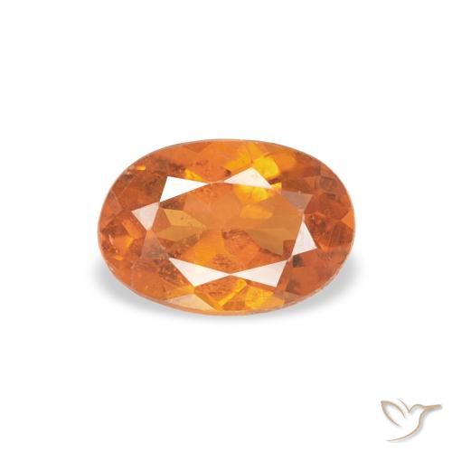 0.57ct Natural Laranja Médio Clinohumita, oval, SI