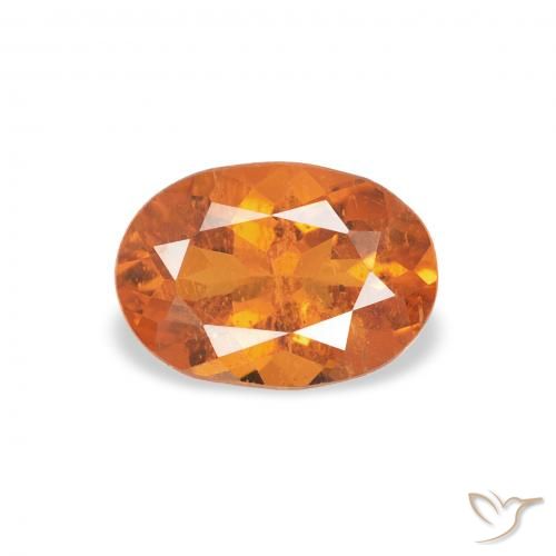 0.75ct Natural Laranja Médio Clinohumita, oval, SI