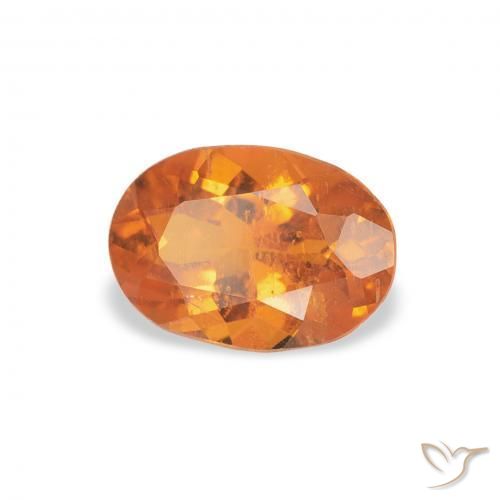 Clinohumita Laranja Médio Natural 0.75ct, oval, SI