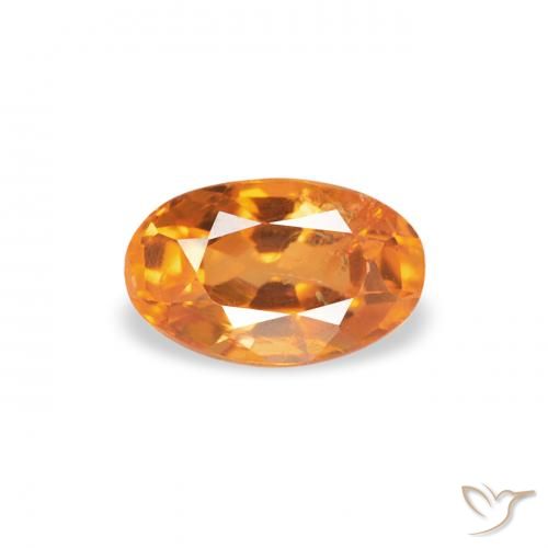 0.40ct Natural âmbar laranja Clinohumita, oval, SI