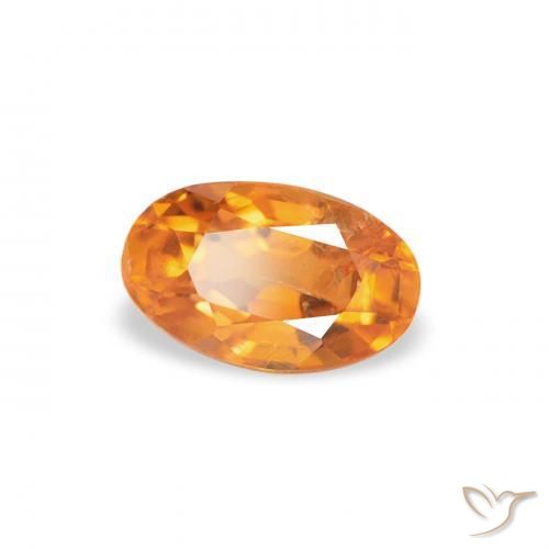 Clinohumita âmbar laranja Natural 0.40ct, oval, SI