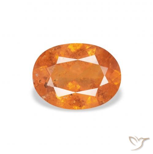 1.17ct Natural Laranja Médio Clinohumita, oval, SI