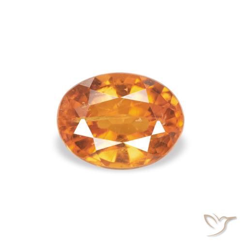 0.66ct Natural Laranja Médio Clinohumita, oval, SI