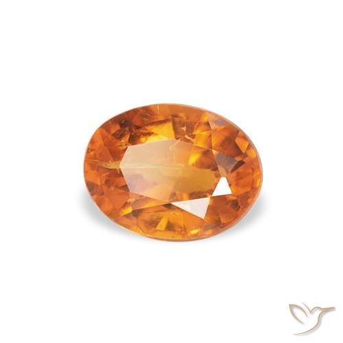 Clinohumita Laranja Médio Natural 0.66ct, oval, SI