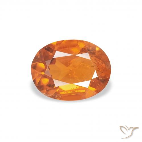 1.04ct Natural âmbar laranja Clinohumita, oval, SI