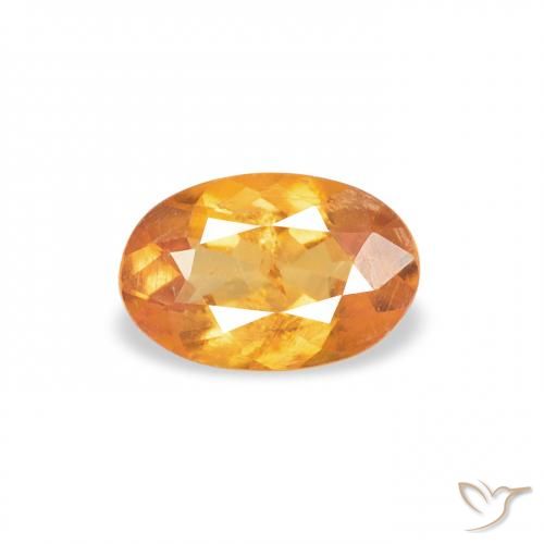0.39ct Natural Medium Light-Orange Clinohumita, oval, SI