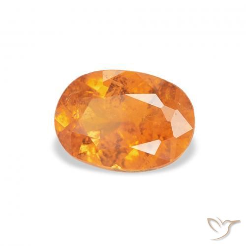 Clinohumita Laranja brilhante Natural 1.24ct, oval, SI