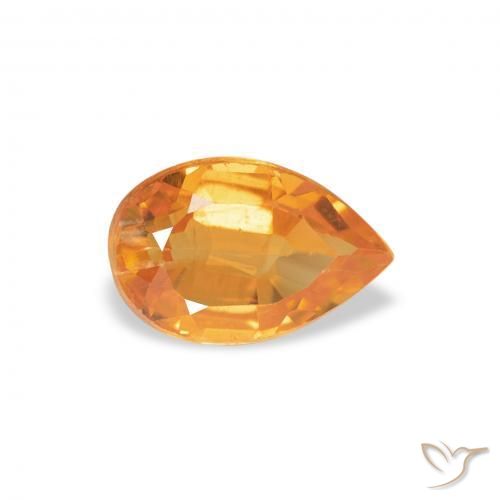 Clinohumita Laranja Médio Natural 0.75ct, Formato de pêra, SI