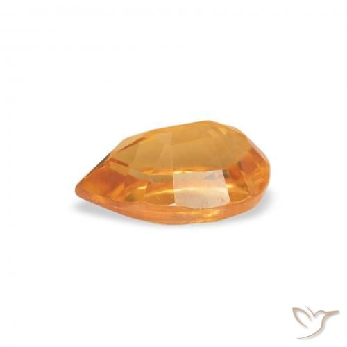 Clinohumita Laranja Médio Natural 0.75ct, Formato de pêra, SI