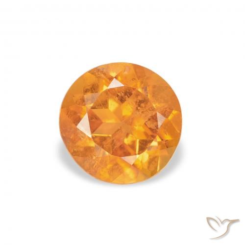 0.87ct Natural Laranja Médio Clinohumita, Redondo, SI