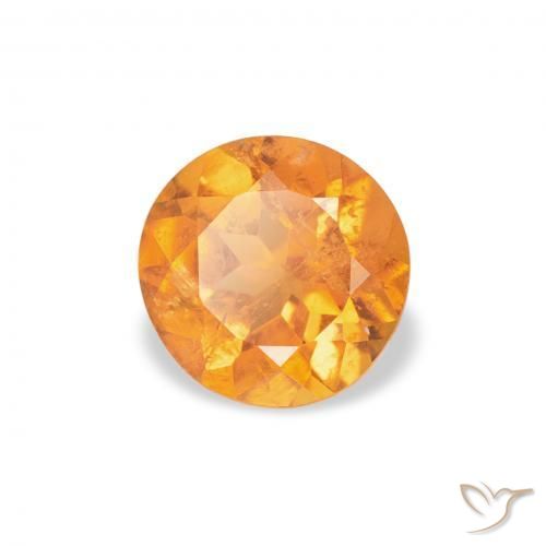Clinohumita Laranja Médio Natural 0.87ct, Redondo, SI