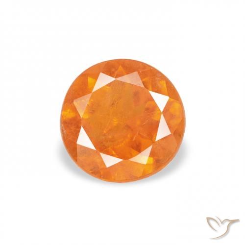 0.61ct Natural laranja avermelhado Clinohumita, Redondo, SI