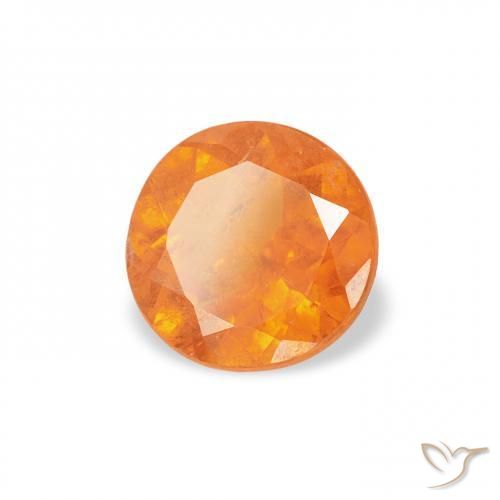 Clinohumita laranja avermelhado Natural 0.61ct, Redondo, SI