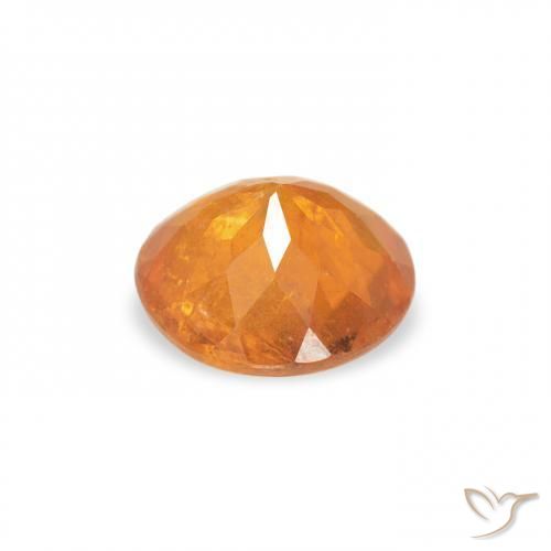 Clinohumita laranja avermelhado Natural 0.61ct, Redondo, SI