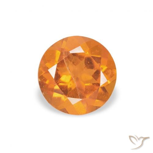 0.55ct Natural âmbar laranja Clinohumita, Redondo, SI