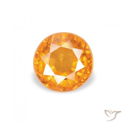 0.48ct Natural âmbar laranja Clinohumita, Redondo, SI