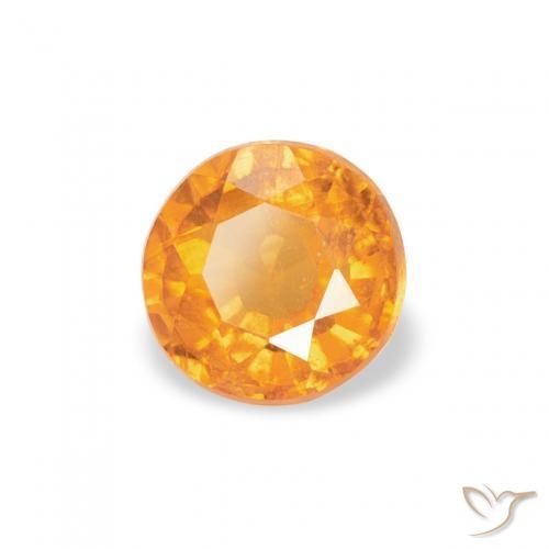 Clinohumita âmbar laranja Natural 0.48ct, Redondo, SI