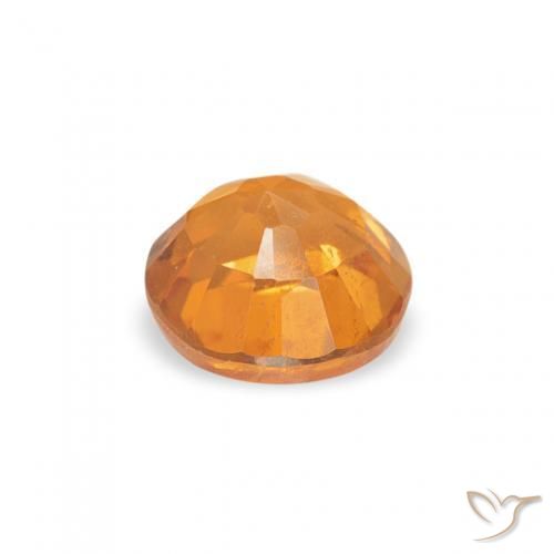 Clinohumita âmbar laranja Natural 0.48ct, Redondo, SI