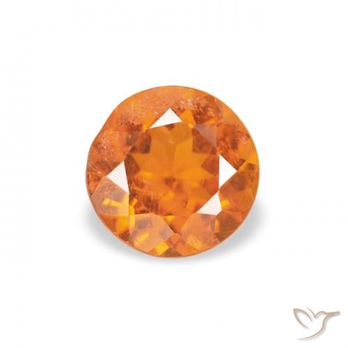 0.43ct Natural laranja avermelhado Clinohumita, Redondo, SI