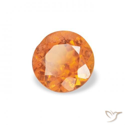 Clinohumita laranja avermelhado Natural 0.43ct, Redondo, SI
